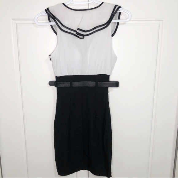 Urban Behaviour S Black White Blouse Skirt Dress - Picture 2 of 8